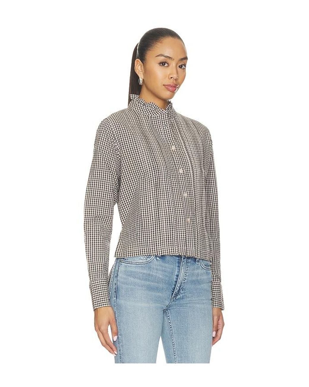 Bobi Blue Bri Pintuck Top