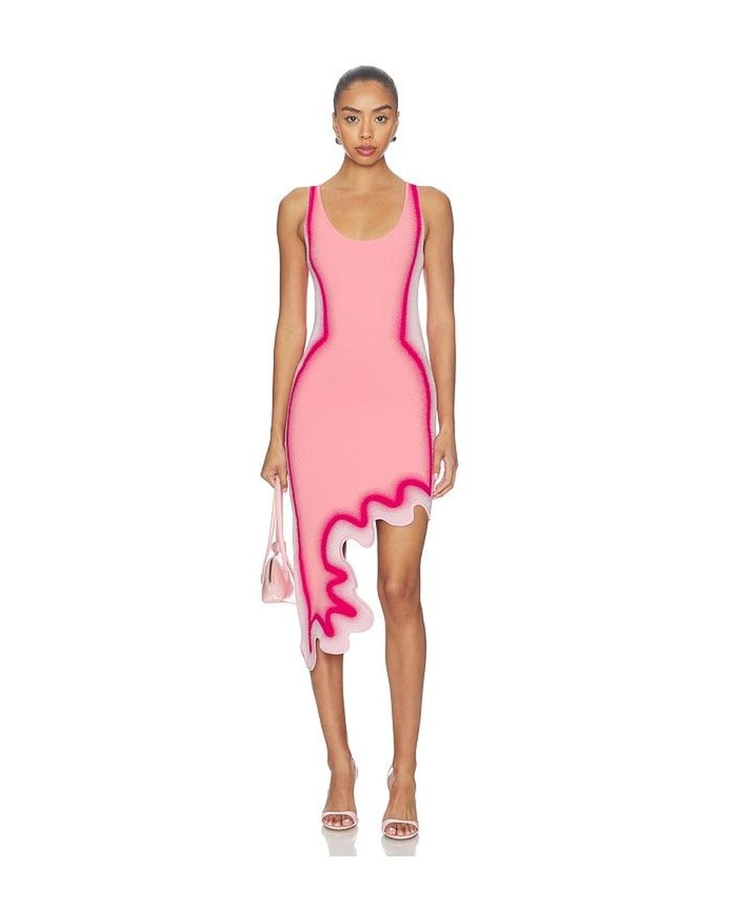 Ph5 Red Aster Reversible Wavy Dress