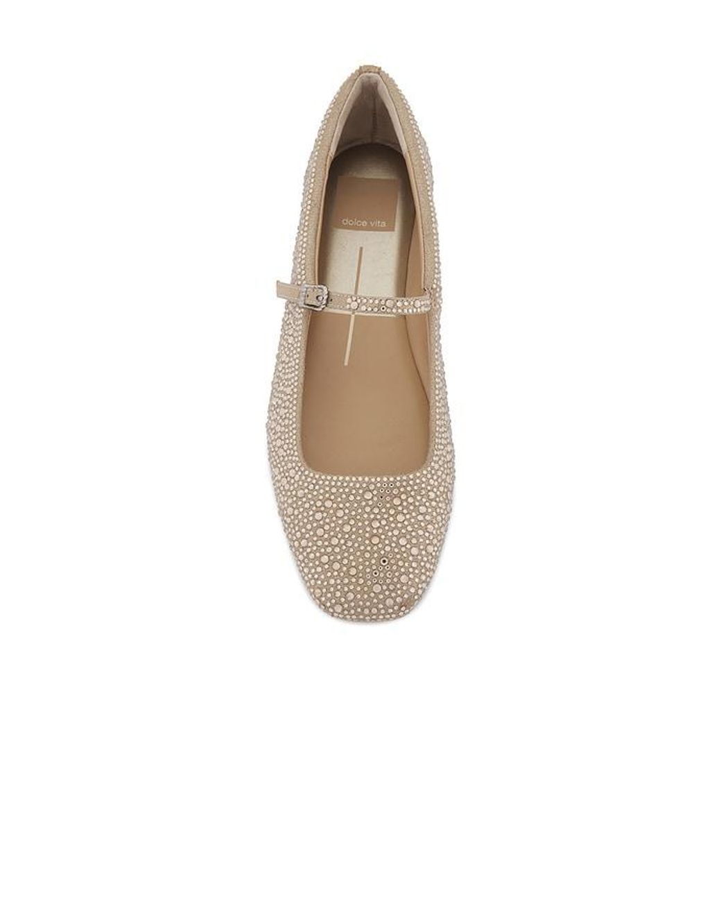 Dolce Vita White Reyes Crystal Flat