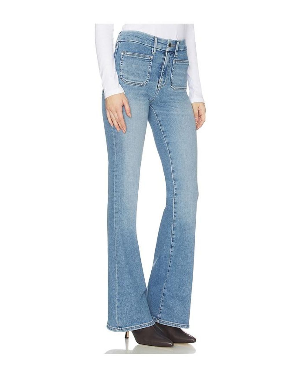 GOOD AMERICAN Blue Ausgestellte Hose Good Legs
