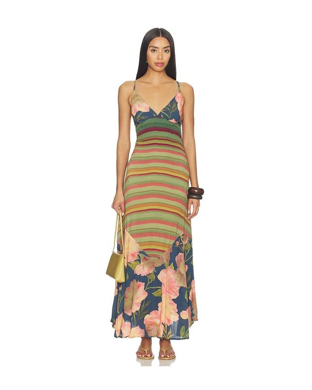 Free People White Painted Sands Maxi Dress