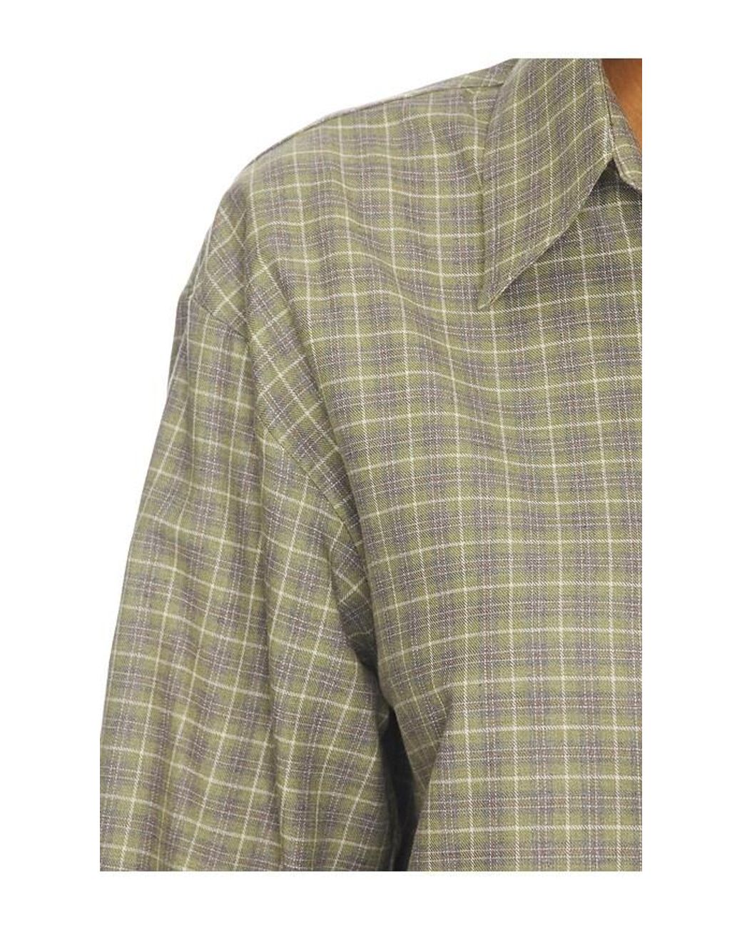 Closed Green Cropped Oversized Shirt