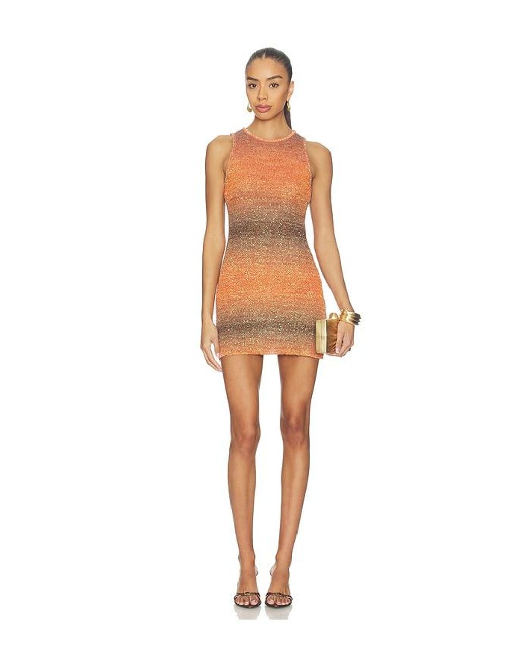 Asta Resort Orange Natalia Gradient Mini Dress