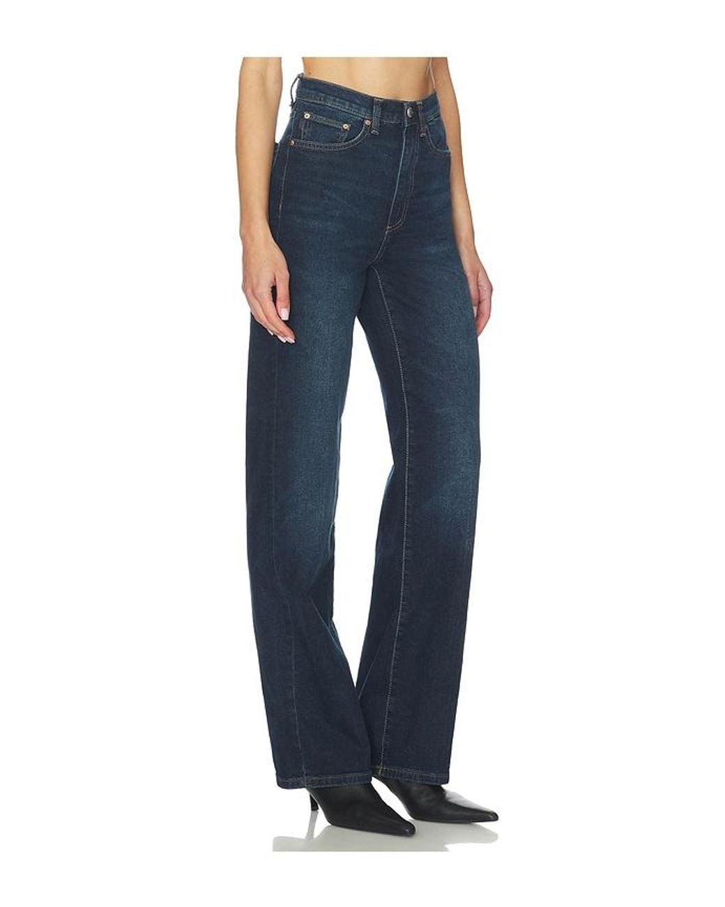 DL1961 Blue Karmine High Rise Refined Wide Leg Jeans