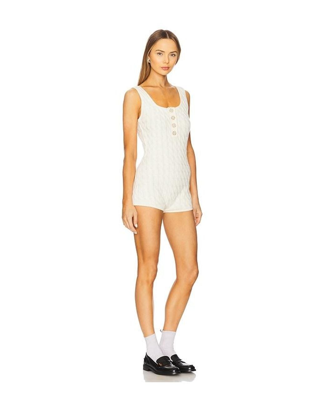 FRAME White Cable Playsuit