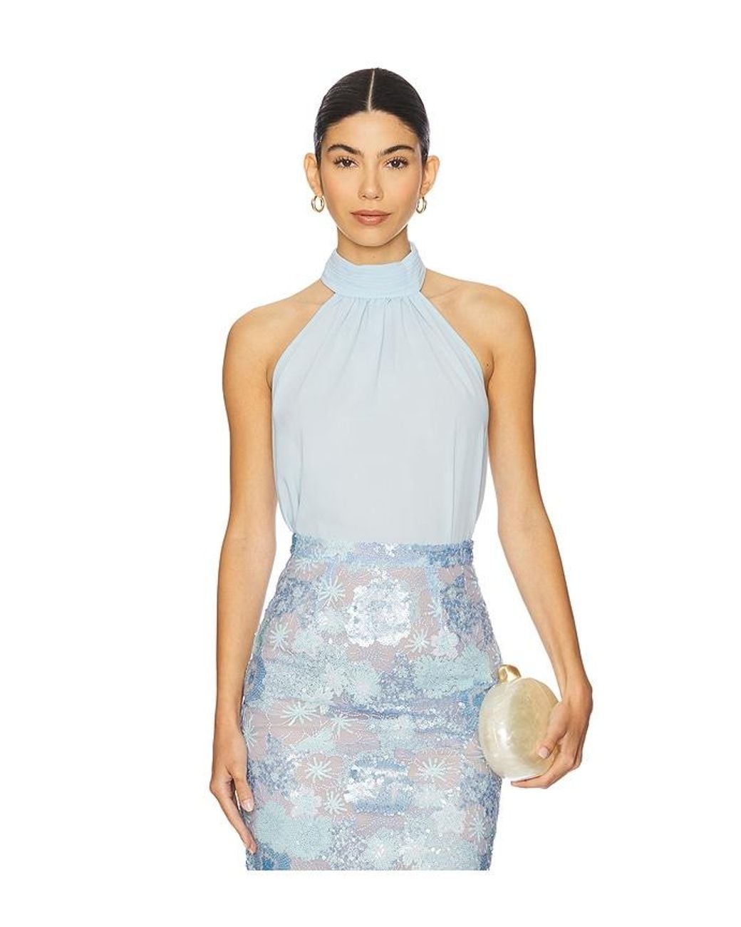 Bronx and Banco White X Revolve Halter Neck Top