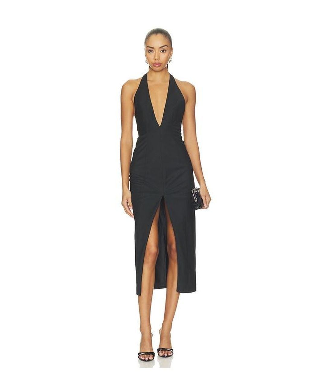 Lovers + Friends Black Reneta Midi Dress