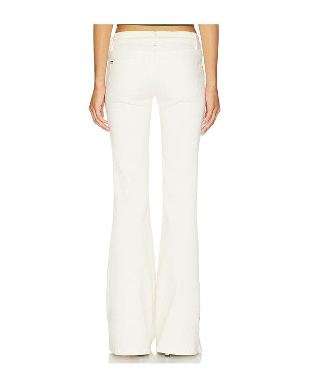 Alice + Olivia White Chic Embroided Jean