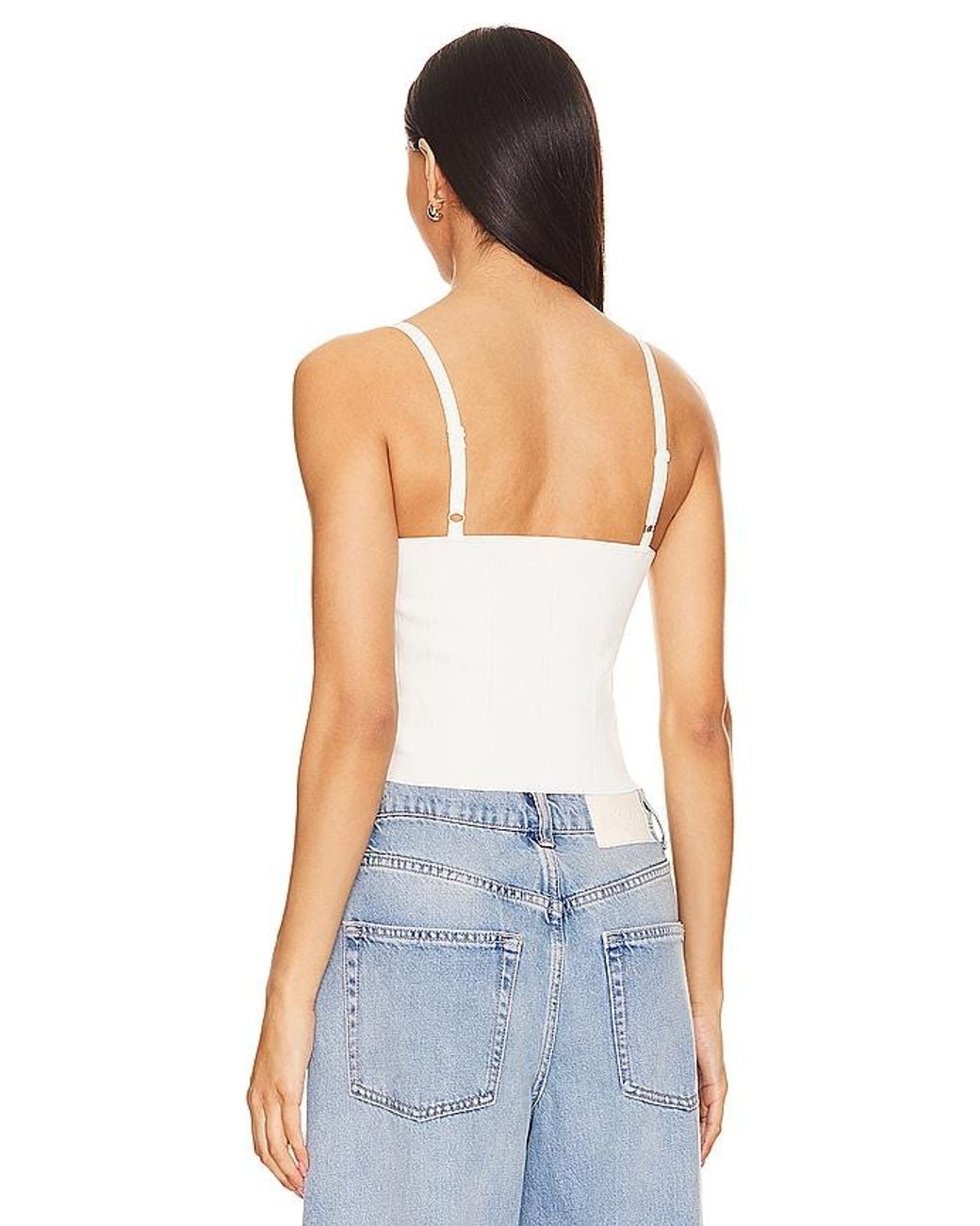 Camila Coelho Blue Jade Knit Bustier
