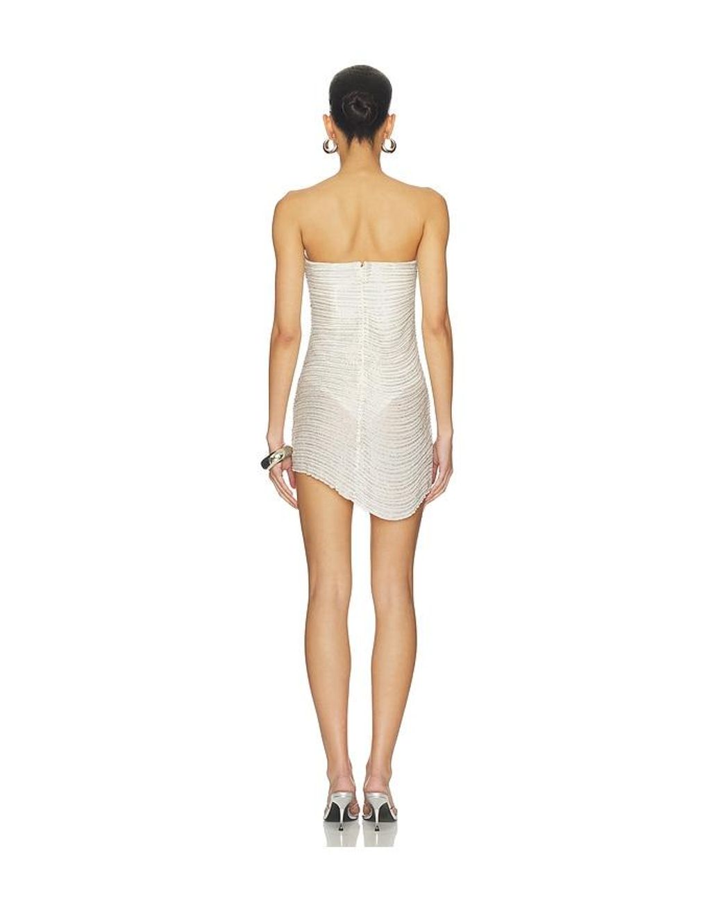 Nbd White Parina Embellished Mini Dress