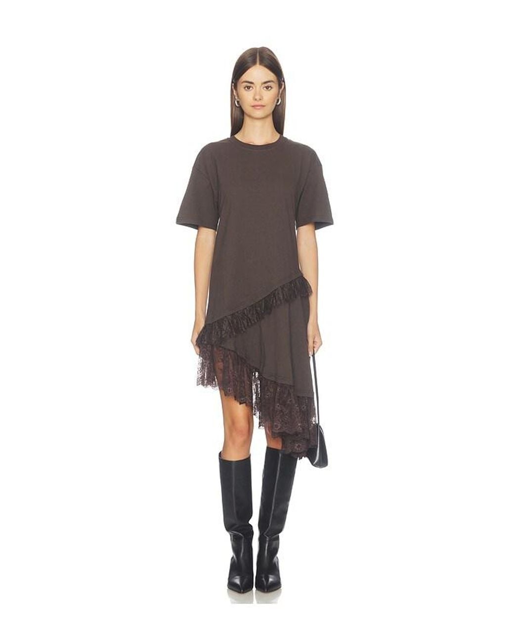 Free People Black Frosted Lace Layered Dress