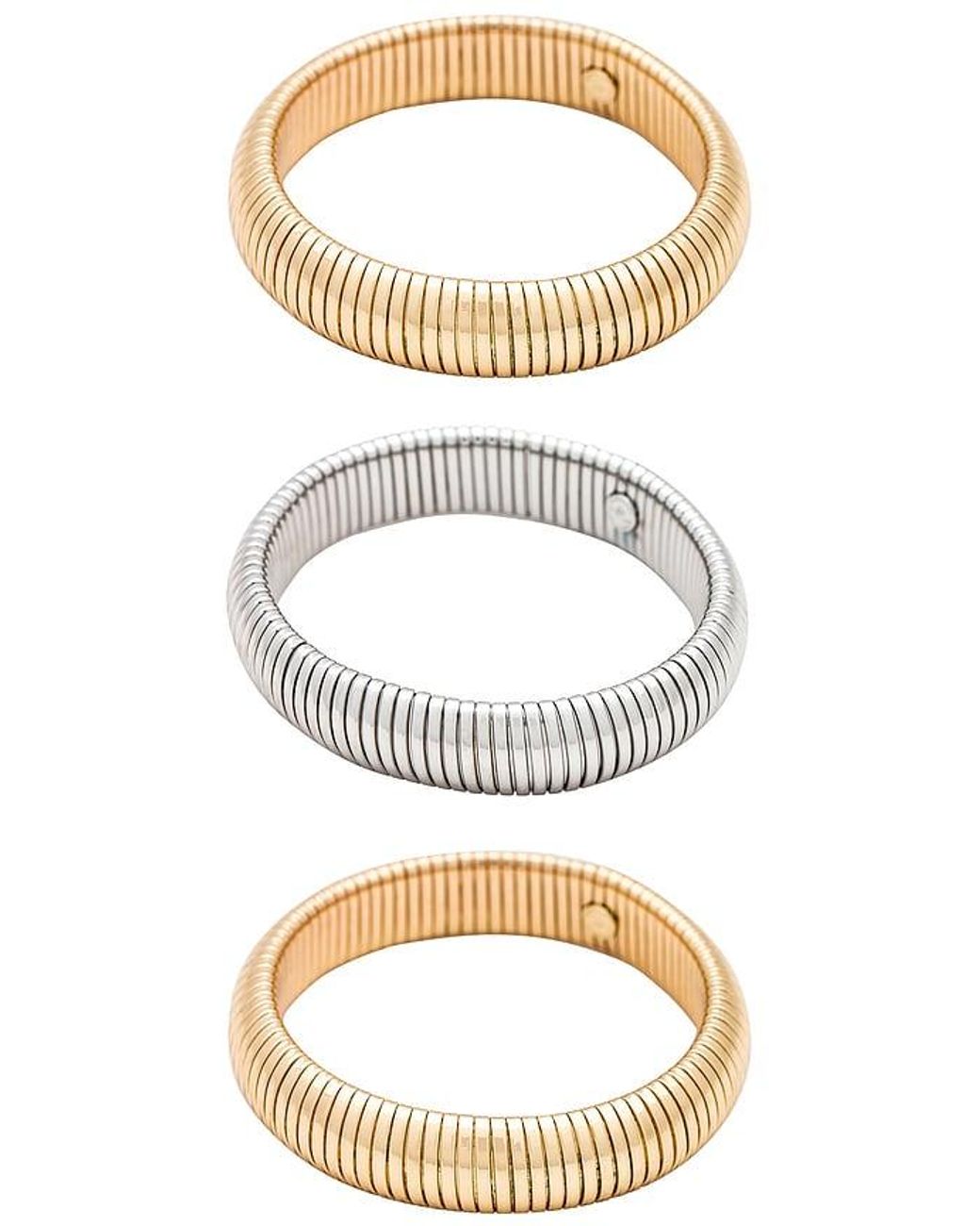 Ettika Metallic Flex Snake Chain Stretch Bracelet Set