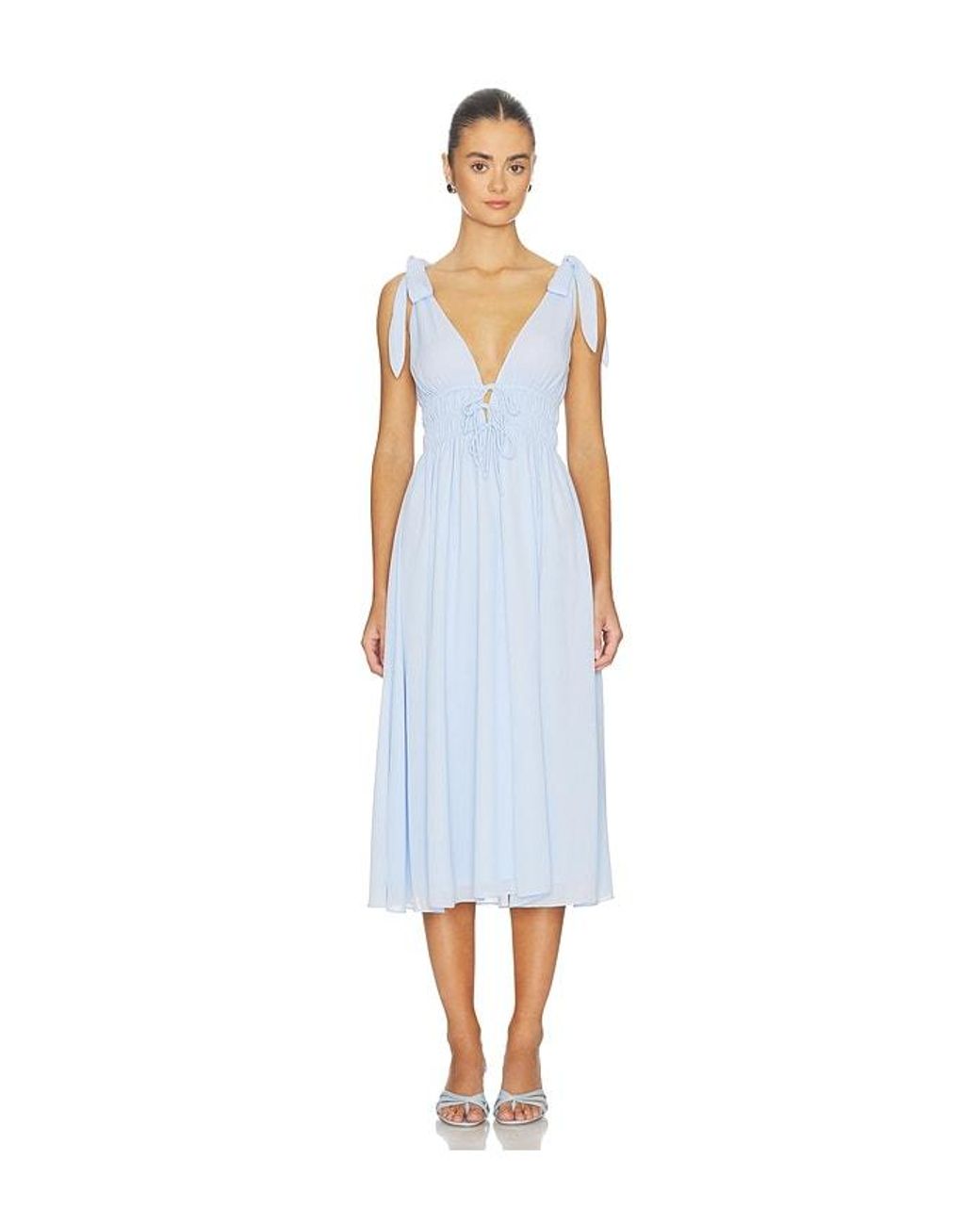 Tularosa White Adrienne Midi Dress