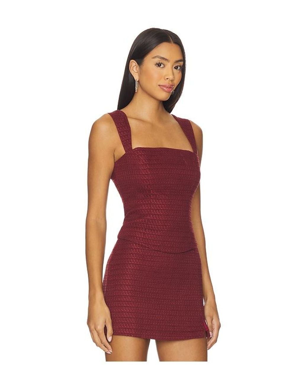 Amanda Uprichard Red Ceronne Top