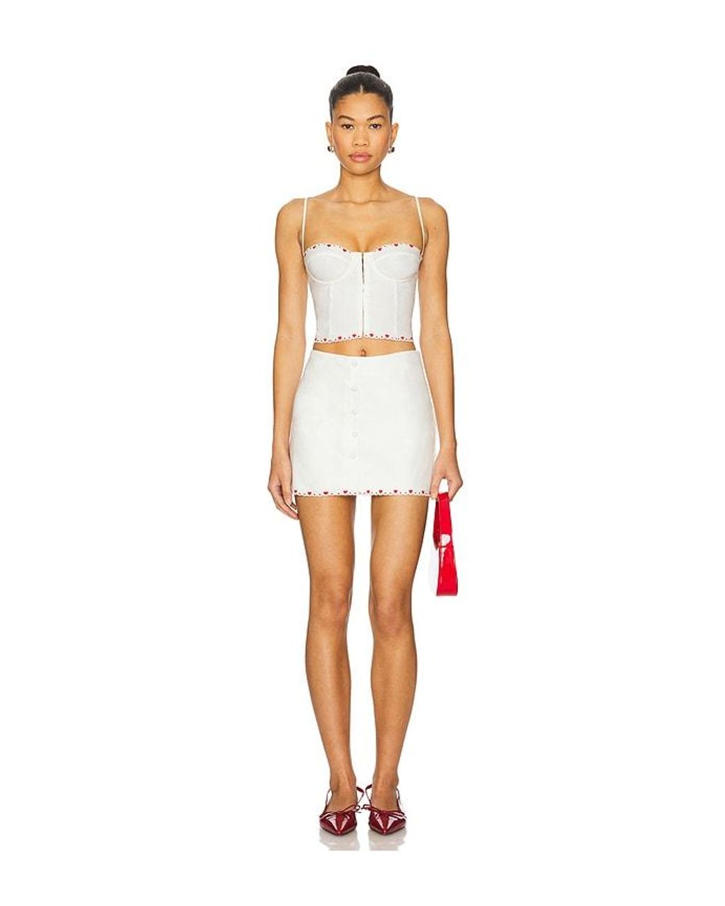MAJORELLE White Anita Mini Skirt