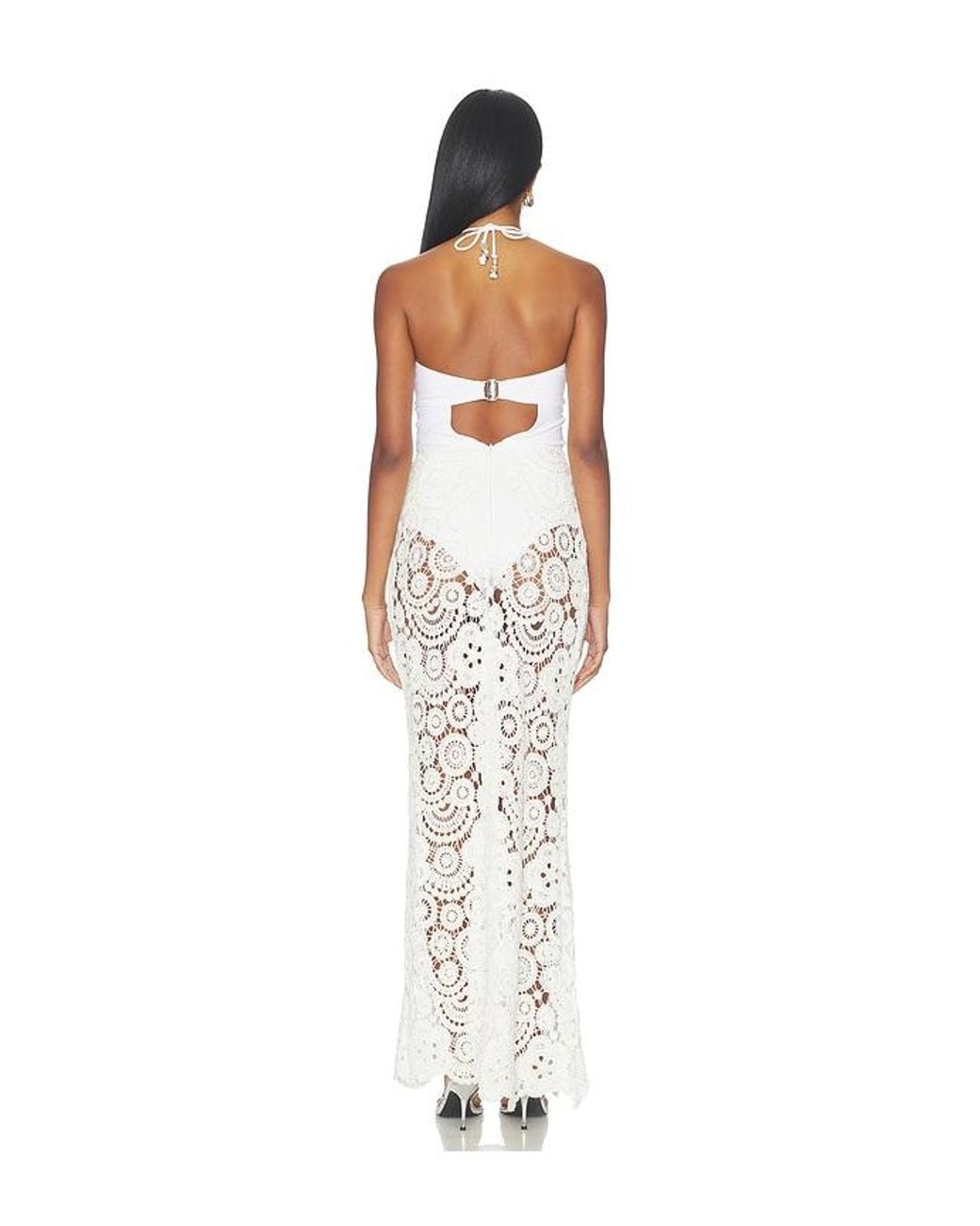 PATBO White Gal Embroidery Maxi Dress