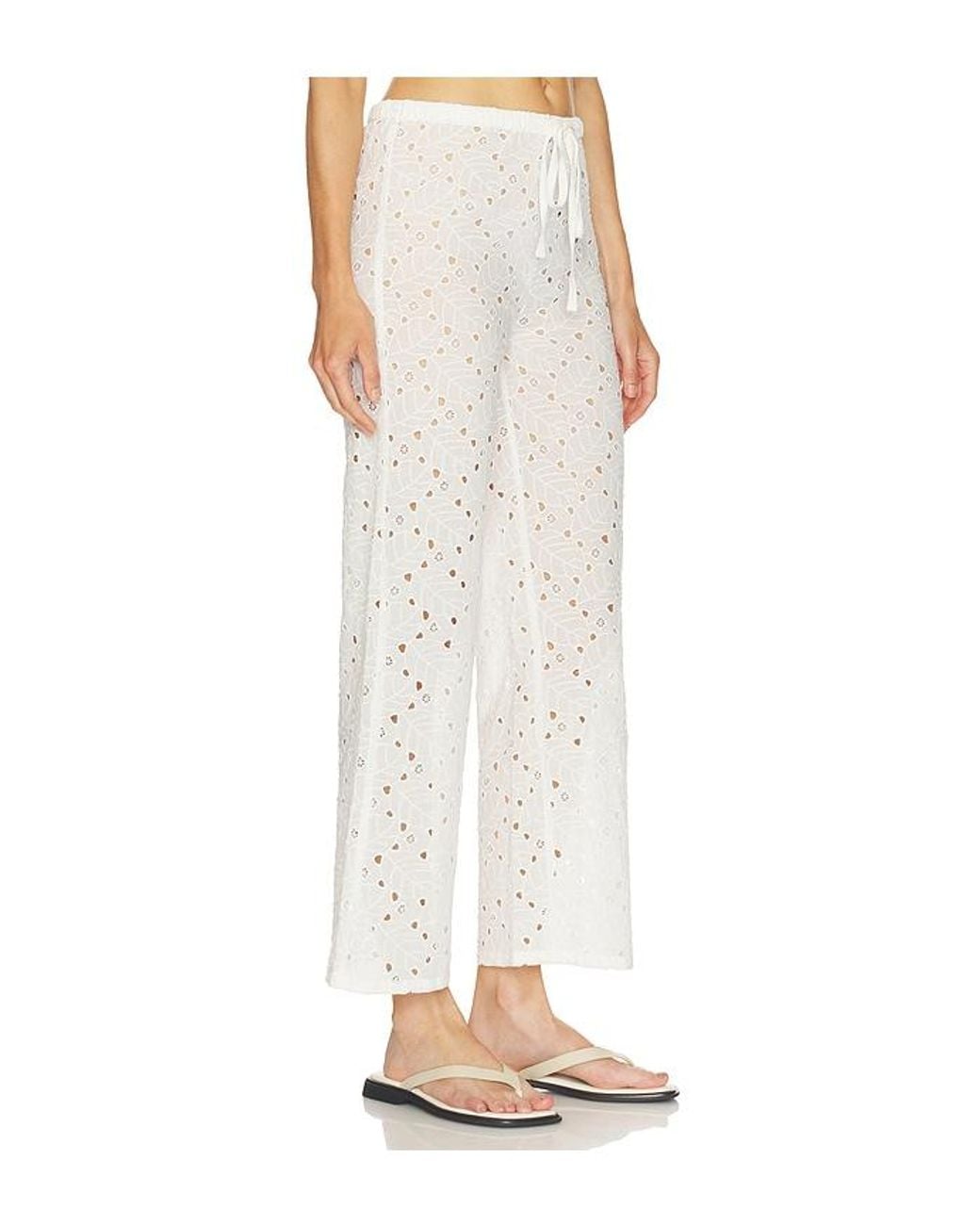 Bobi White Beach Pant
