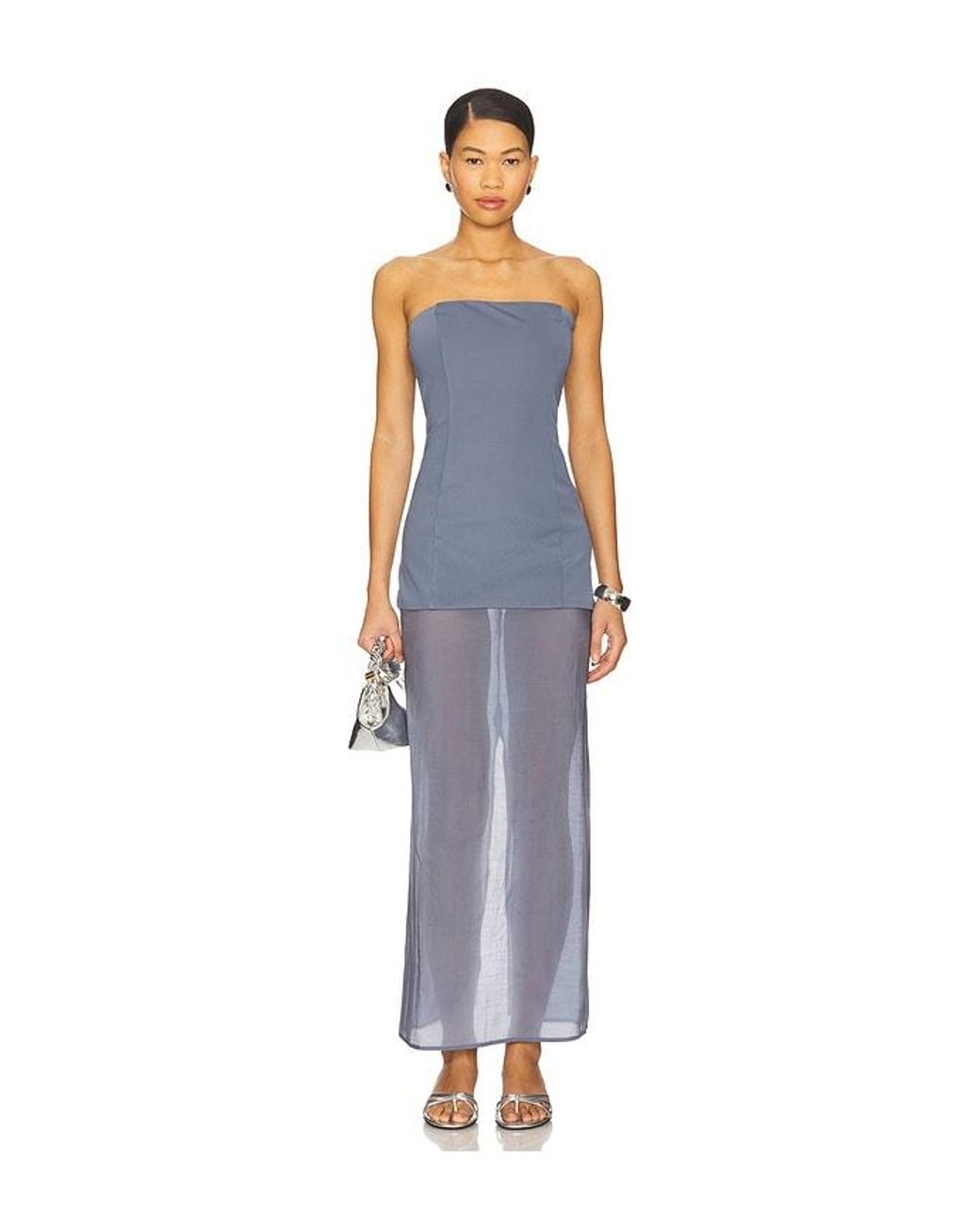 SNDY'S Blue X Revolve Chloe Sheer Dress