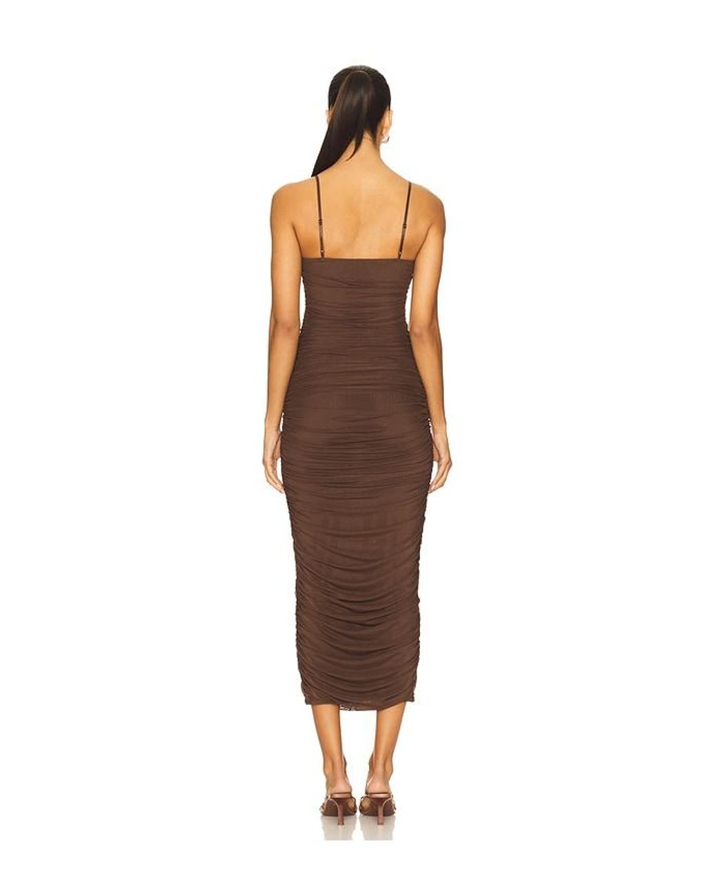 AFRM Brown Hazel Midi Dress