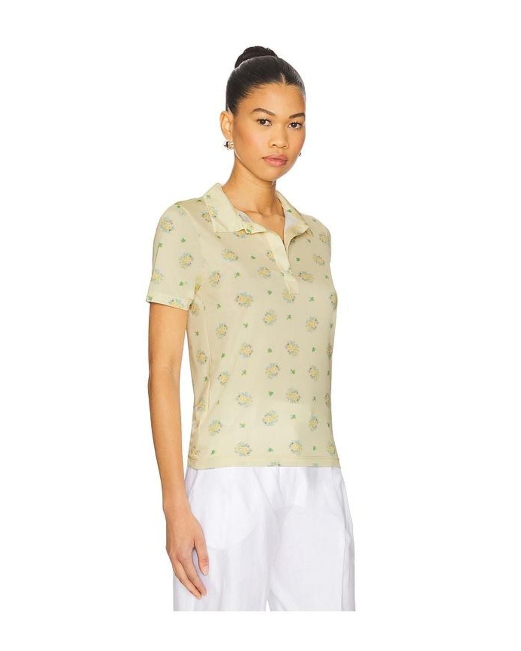 Vivetta White Floral Print Polo