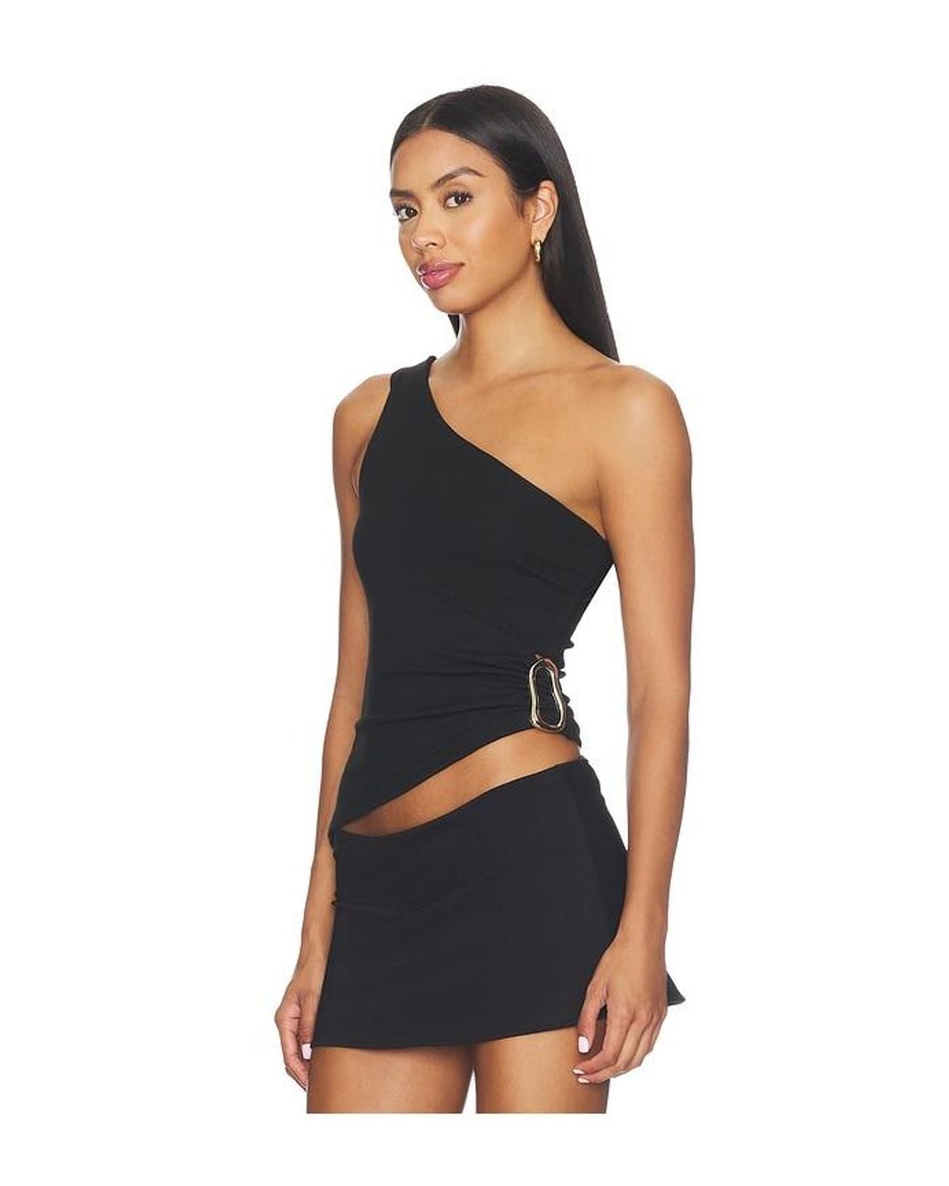 superdown Black Beckett Asymmetrical Top