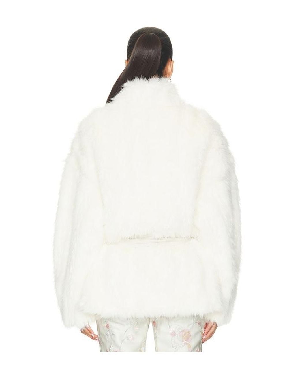 Source Unknown White Ilaria Eco Fur Coat