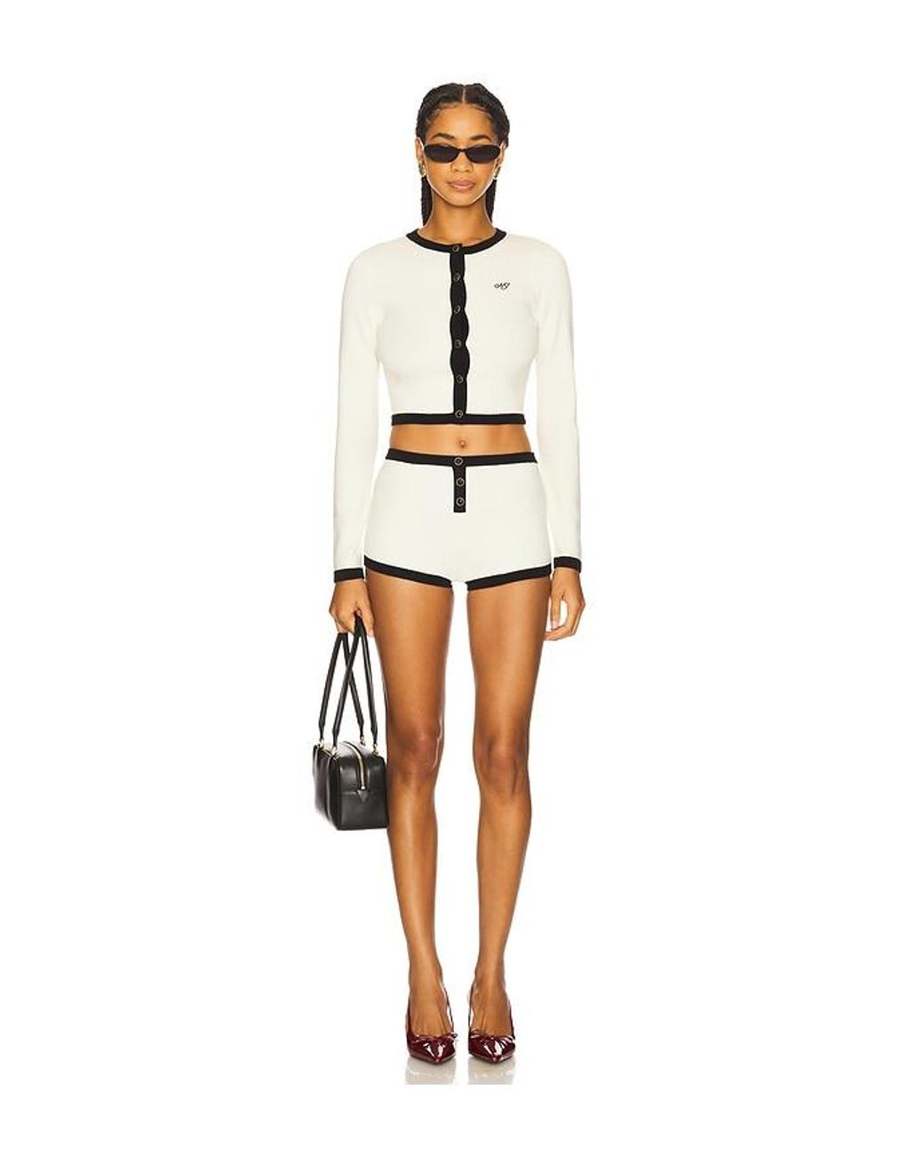 Nana Jacqueline White Eliza Knit Short