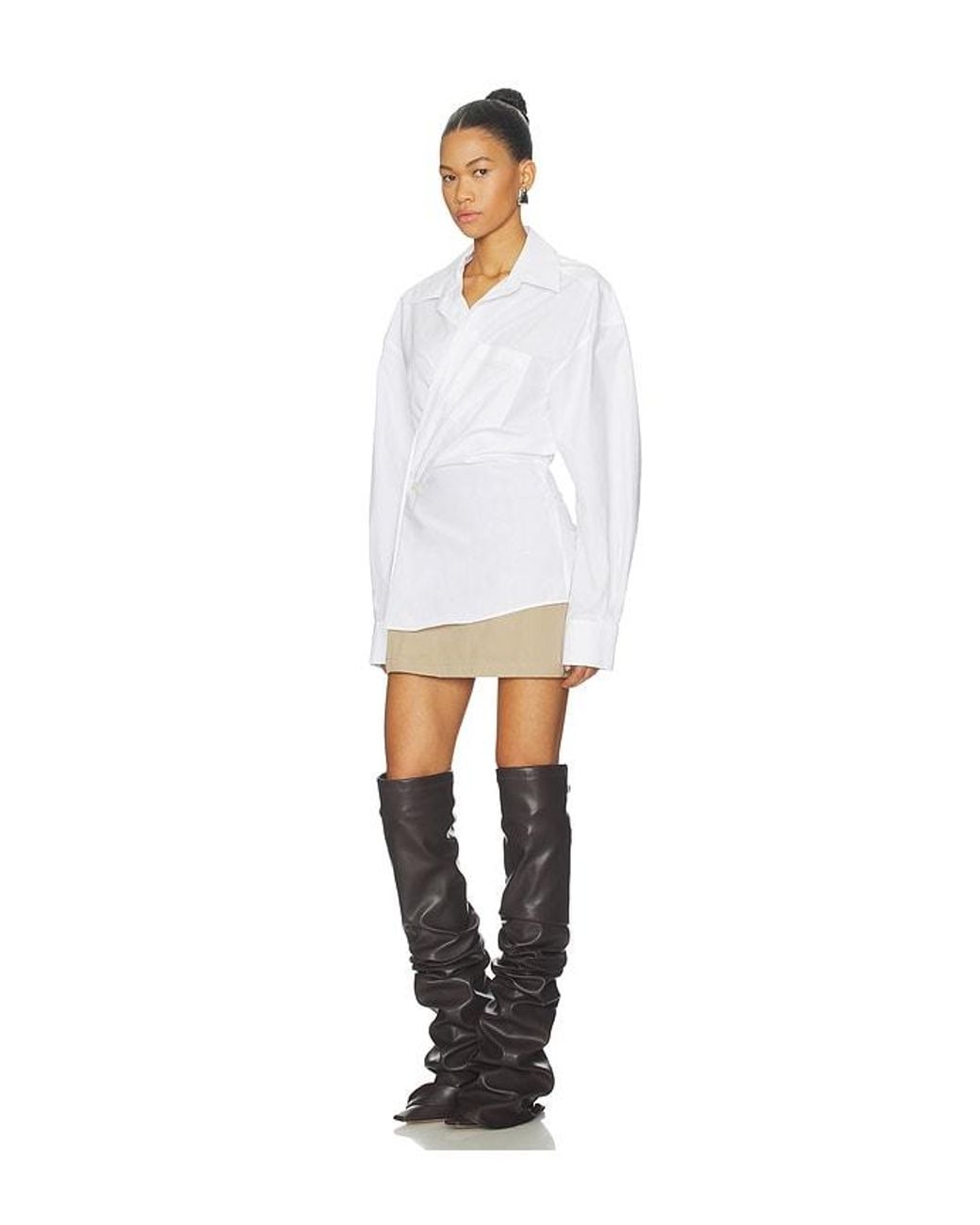 Alexander Wang White Pre-Styled Mini Wrap Dress