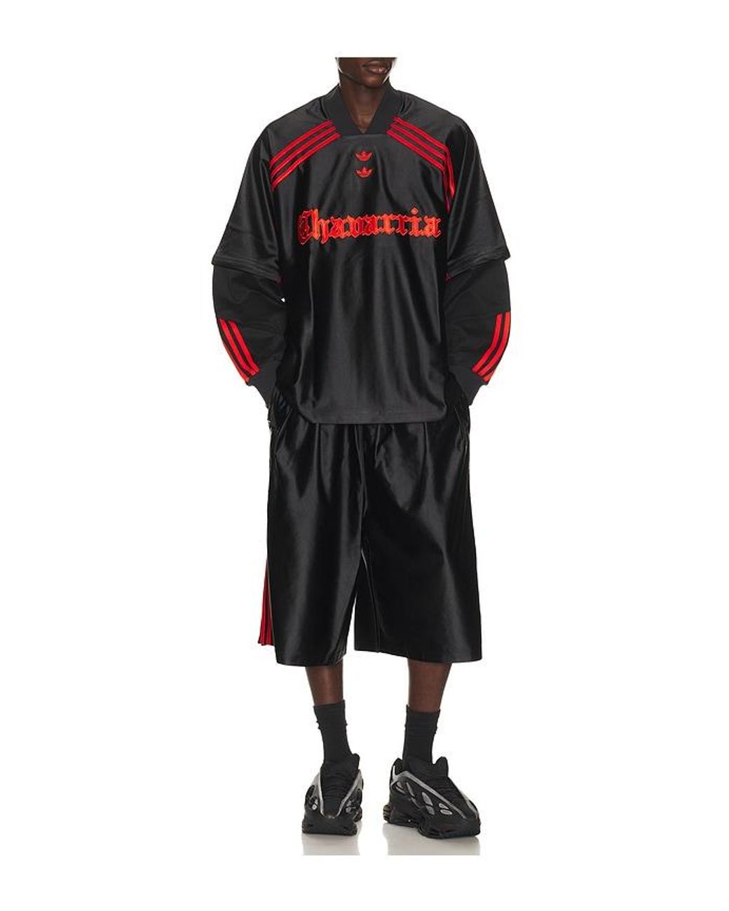 Adidas Originals Black X Willy Chavarria Dazzle Long Sleeve Je for men