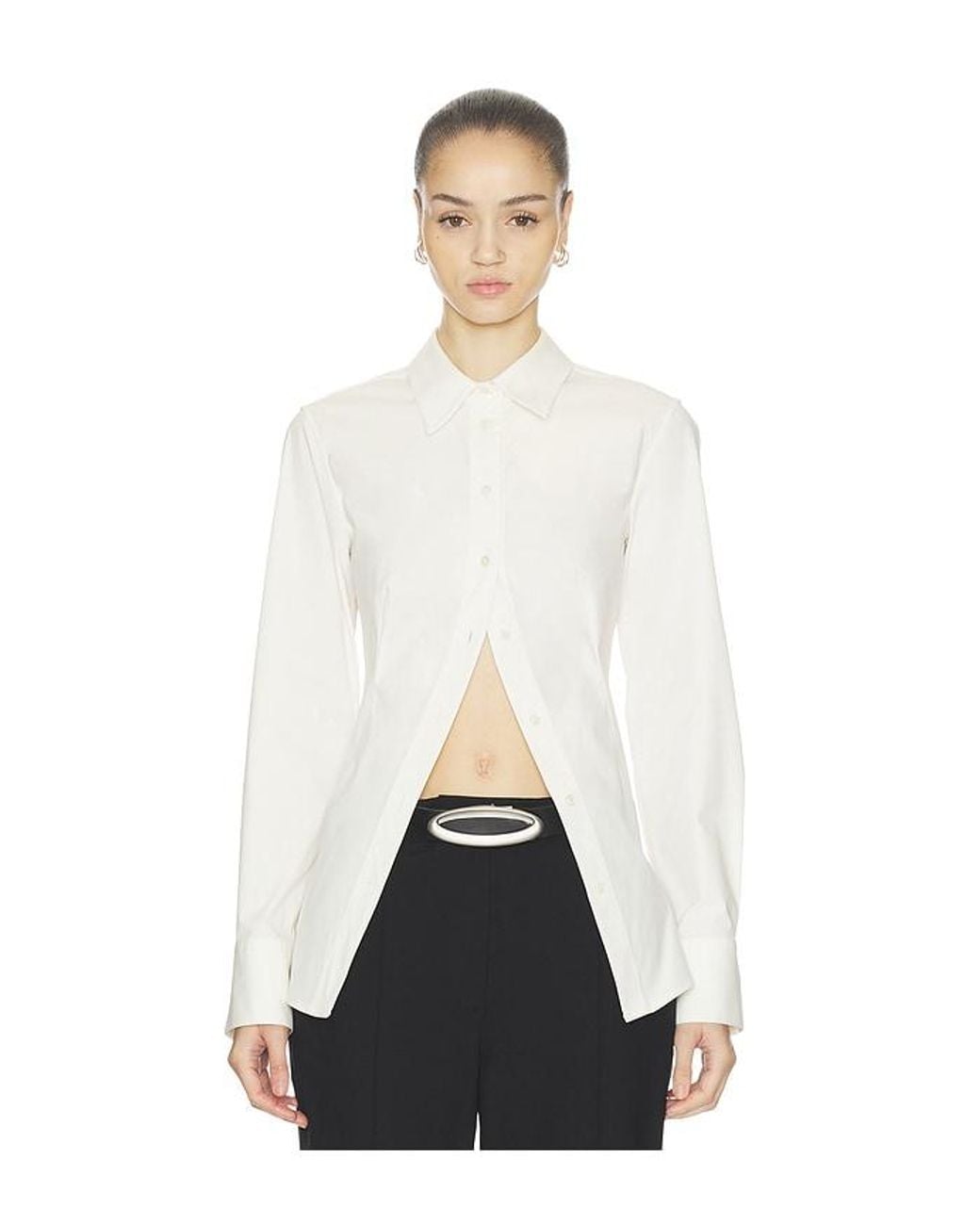 HAELO White Cinch Back Shirt