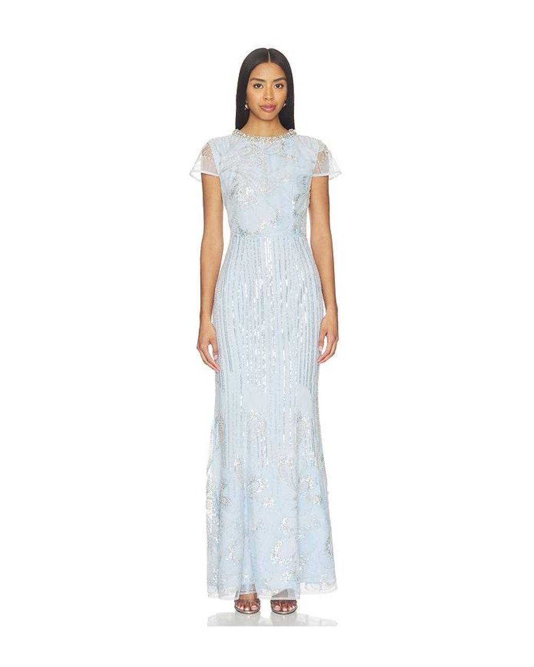 Elliatt White Anabelle Cap Sleeve Gown