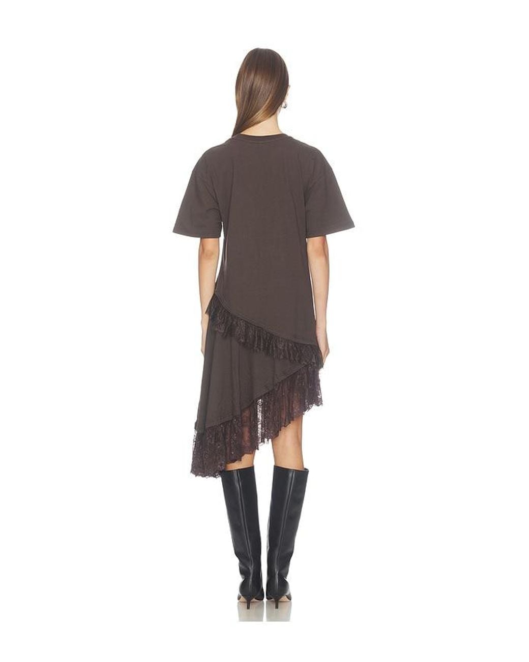 Free People Black Frosted Lace Layered Dress