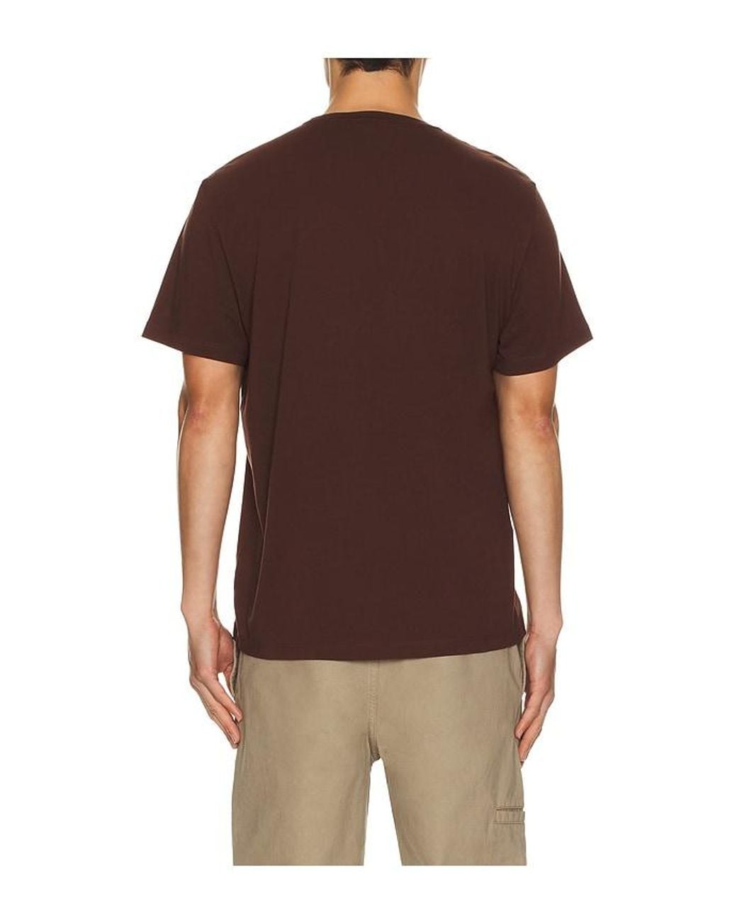 PAIGE Brown Sorden Crew Neck Tee for men
