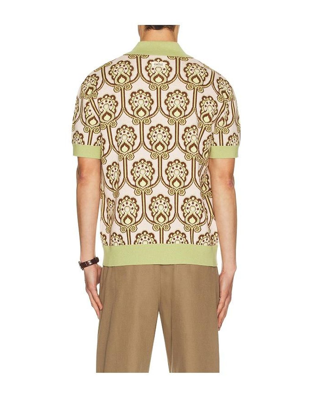 Drole de Monsieur Natural Dr&Ocirc;Le De Monsieur Polo Maille Tapisserie Florale for men