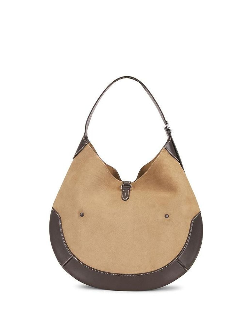 Polo Ralph Lauren Natural Suede Medium Leather Shoulder Bag