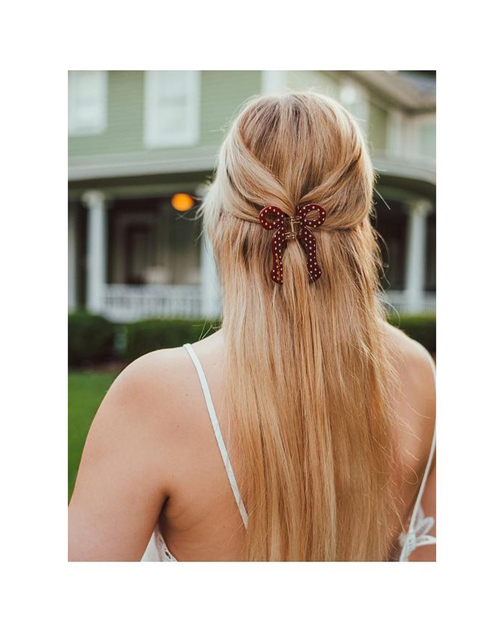 Solar Eclipse Multicolor Hand-Painted Coquette Bow Claw Hair Clip