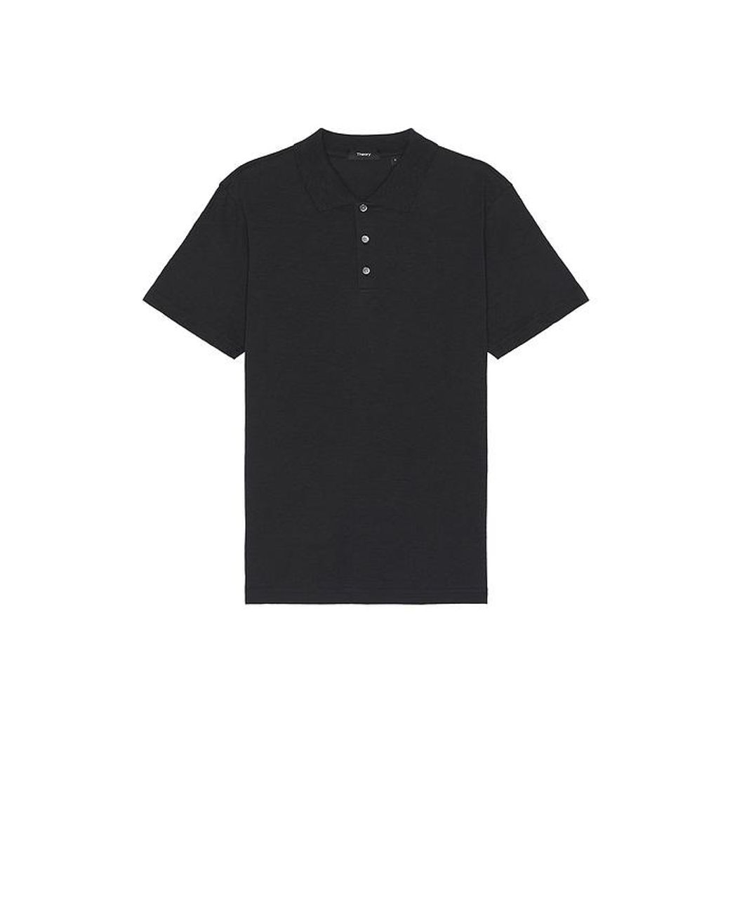 Theory Black Bron Cotton Polo for men