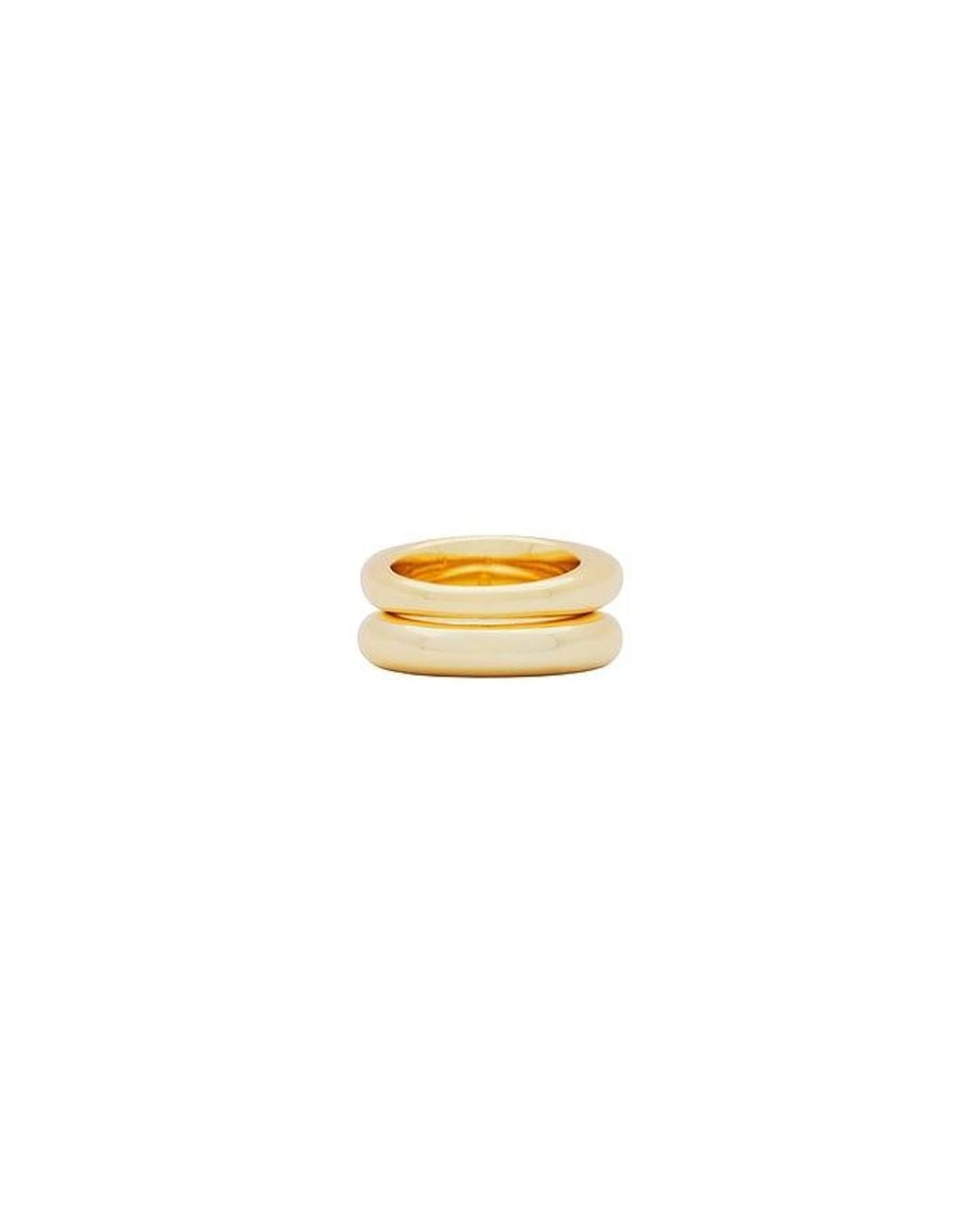 Ettika White Modern Dome Ring Set