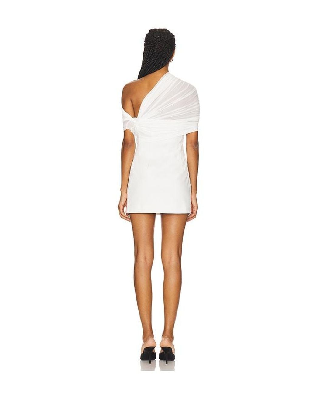 SER.O.YA White Selma Mini Crepe Dress