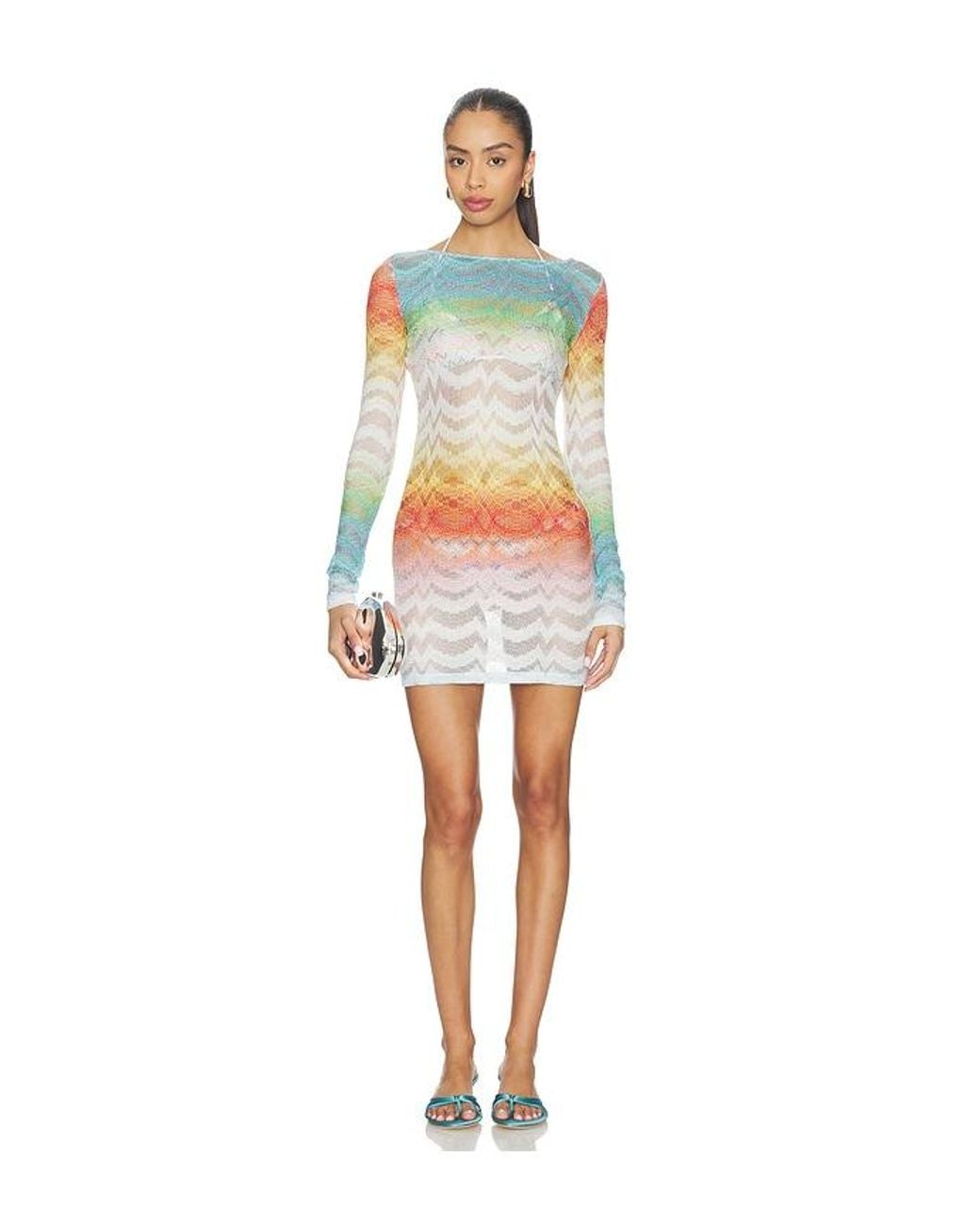 Missoni Multicolor Long Sleeve Mini Dress
