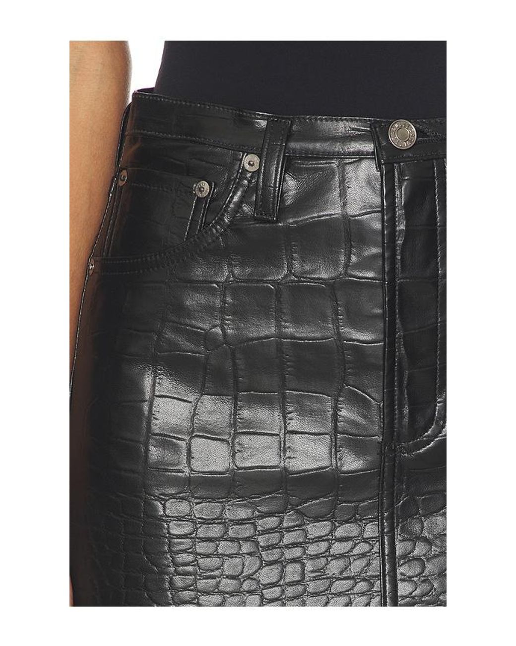 Agolde Black Kiera Mini Skirt