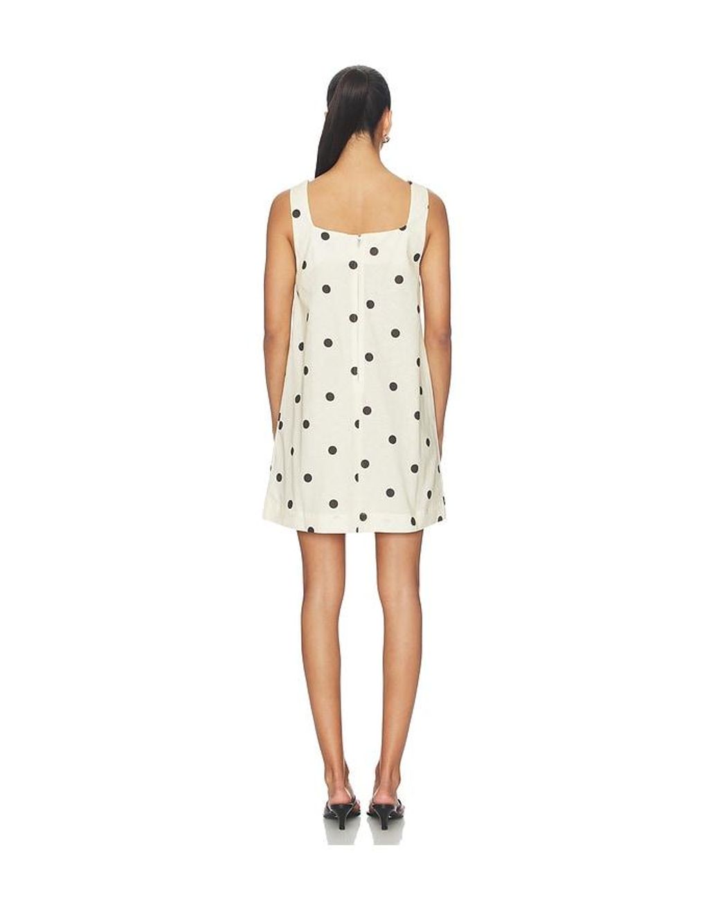 Blank NYC White Polka Dot Mini Dress