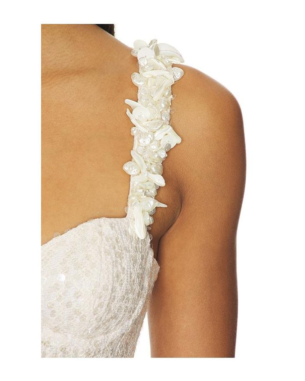 PATBO White Lara Crochet Corset Top