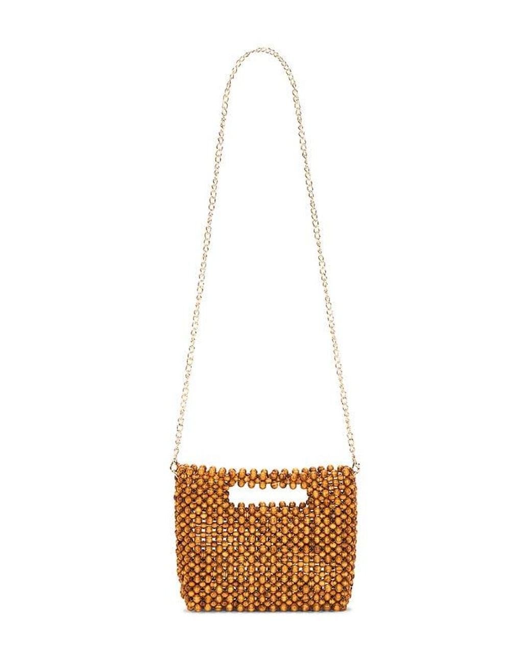 Dolce Vita White Wood Bead Bag