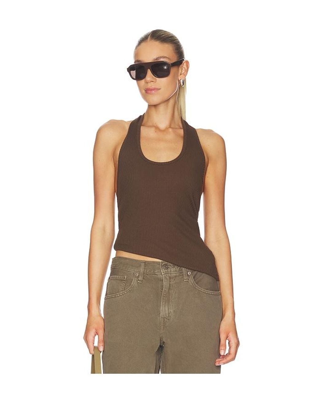 Helmut Lang Multicolor Halter Strap Tank Top