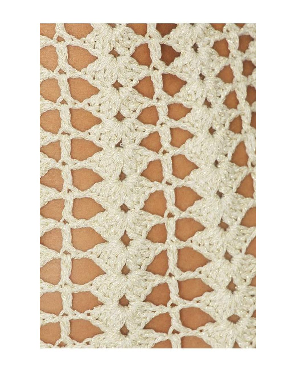superdown Natural Magnolia Crochet Mini Dress