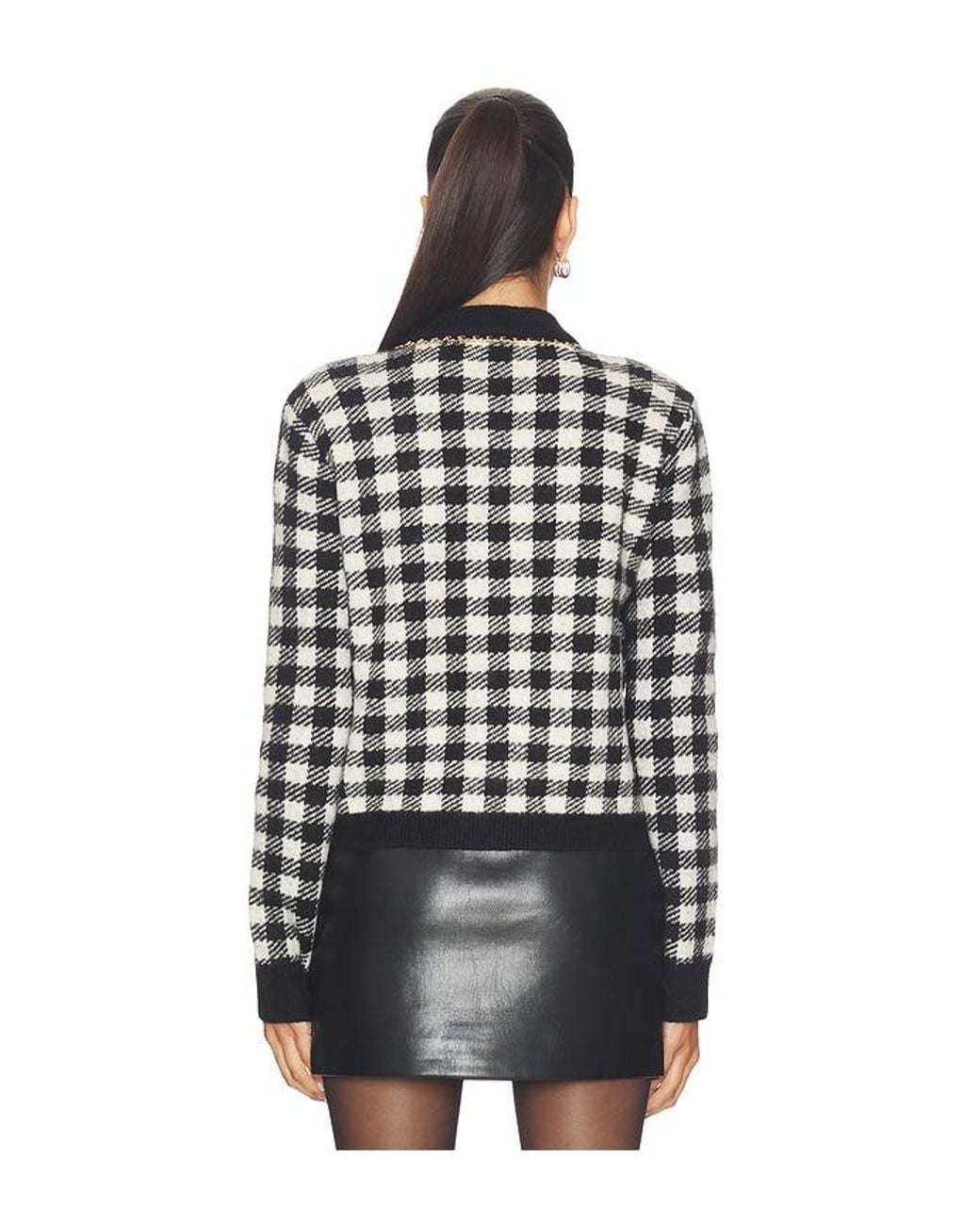 Generation Love Black Selma Houndstooth Cardigan