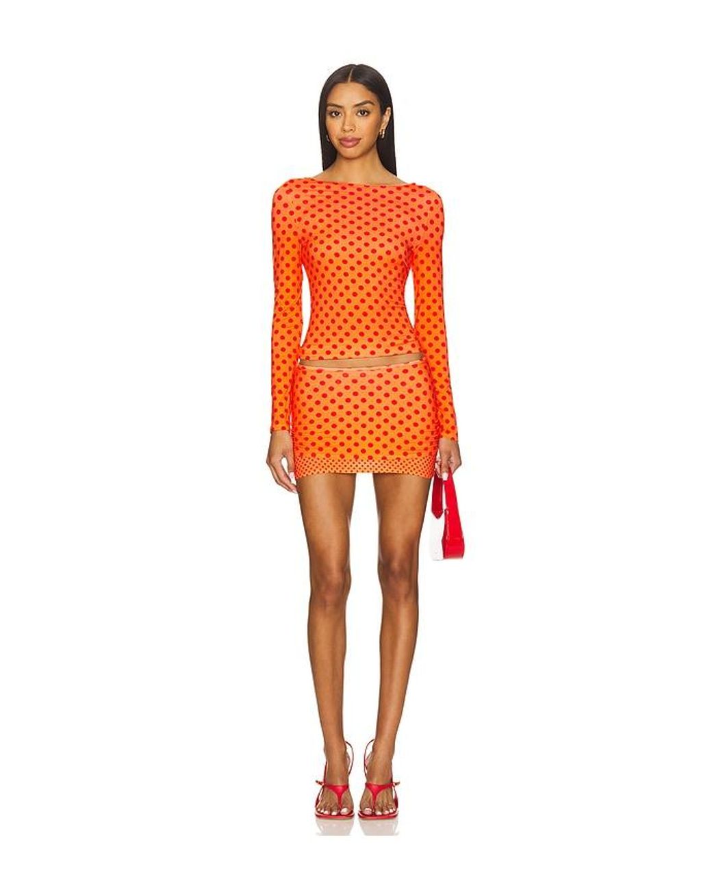 Miaou Orange Elektra Skirt