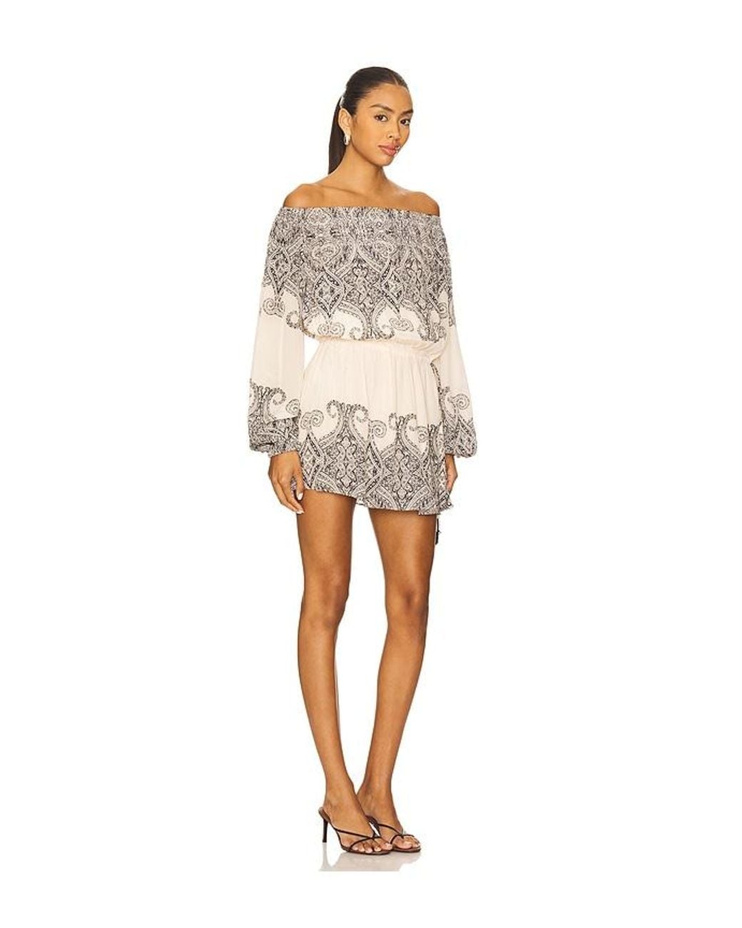 Hemant & Nandita Natural Slip On Mini Dress