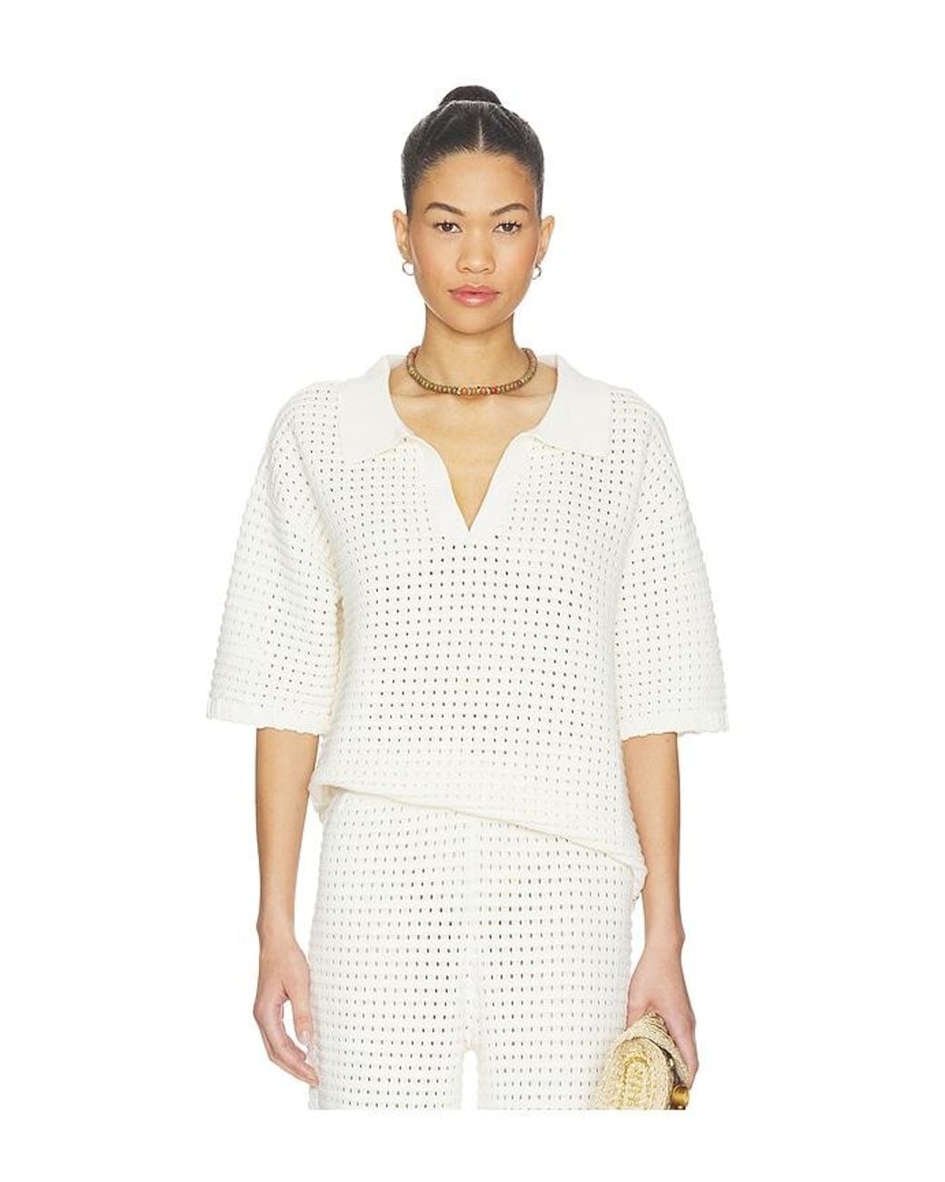 Sancia White The Zarni Knit Shirt